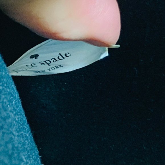 Kate Spade Laptop Sleeve 13.5 x 10 inches Blue Indigo Black Interior as is - Picture 9 of 11